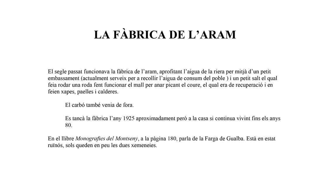 La Fabrica de l'Aram