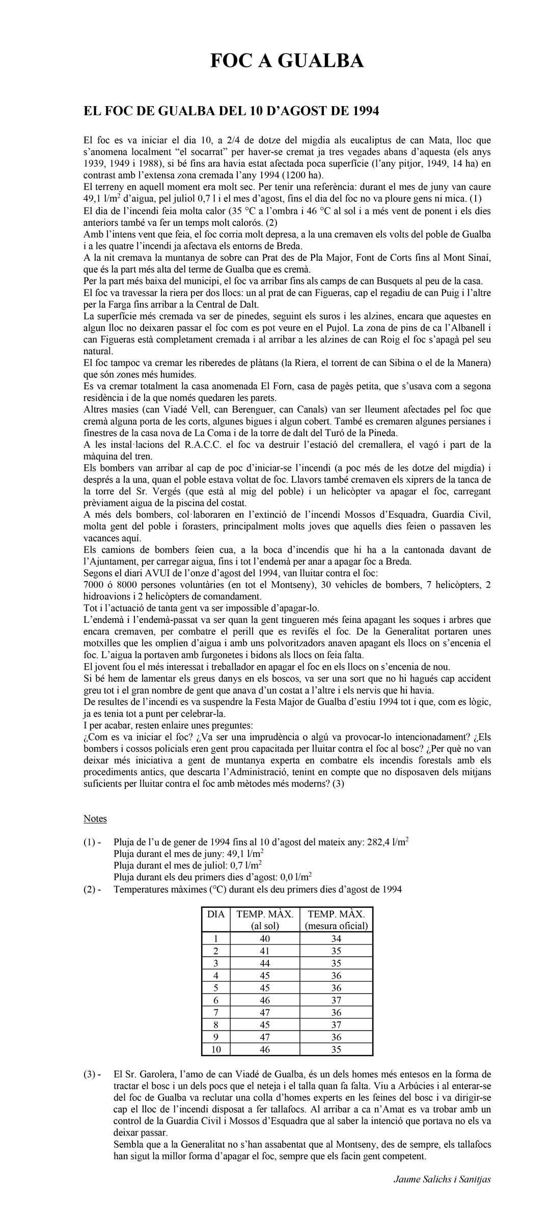 El Foc 10 agost 1994